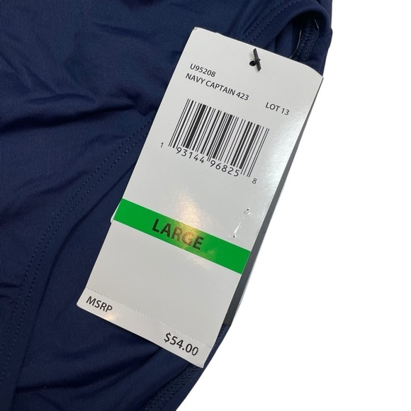 Coco Reef Impulse Rollover High Waist Bikini Bottom Navy Captain Large New - Picture 5 of 7